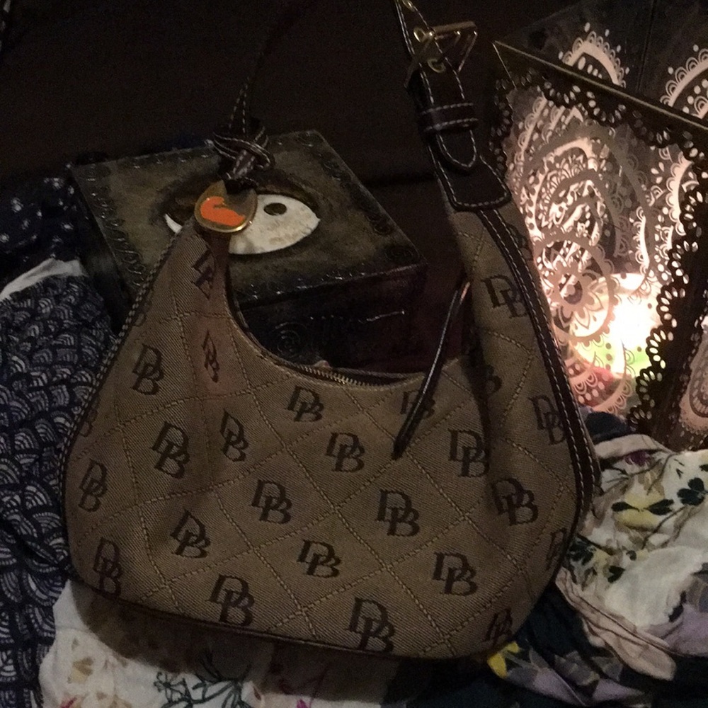 Authentic Dooney&Bourke leather accent handbag